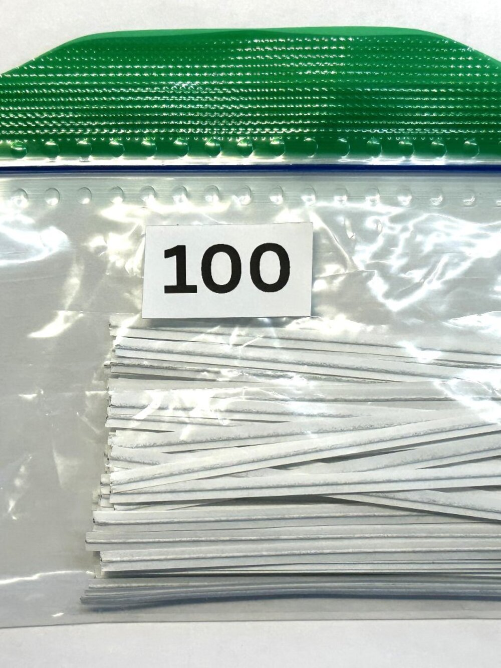 100 Pieces 4" Reusable White Paper Bread Twist Ties, Bag Ties, Tree ties